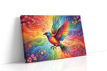 Rainbow Flight of Fantasy birds canvas print gallery-wrapped landscape canvas studio shot