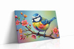 Rainbow Plumage Symphony birds canvas print, gallery-wrapped, ready to hang