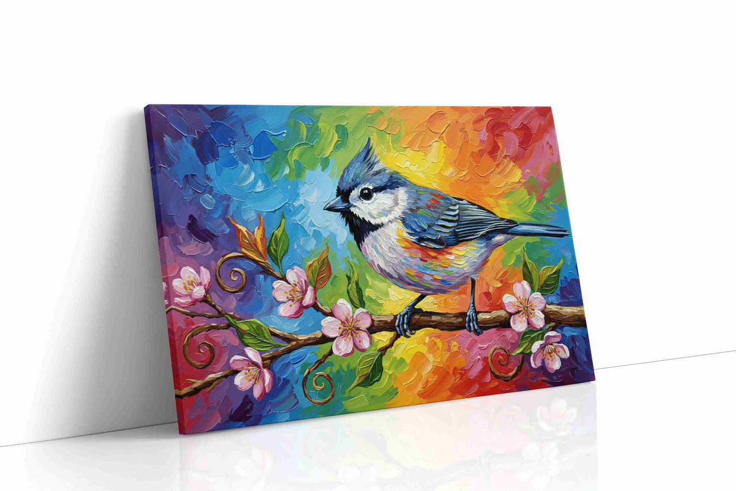 Spectrum Songbird Serenade birds canvas print, gallery-wrapped, ready to hang