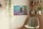 Vibrant Eagle Symphony birds canvas print, displayed in a living room