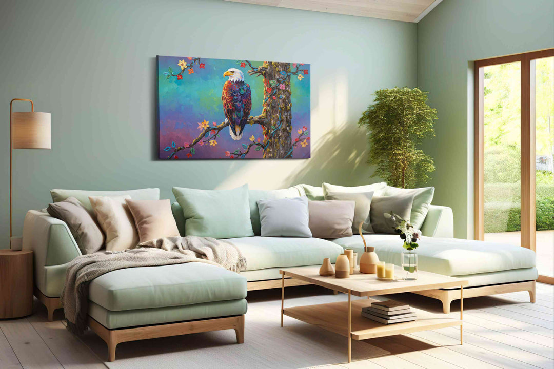 Vibrant Eagle Symphony – birds canvas wall art, gallery-wrapped, ready to hang