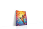 Vibrant Flight of Spring birds canvas print, gallery-wrapped, ready to hang