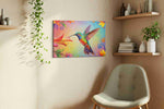 Vibrant Hummingbird Symphony – birds canvas wall art, gallery-wrapped, ready to hang