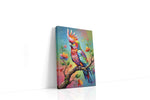 Vibrant Melody on the Branch birds canvas print gallery-wrapped portrait canvas studio shot