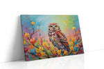 Vibrant Owl Serenade birds canvas print, gallery-wrapped, ready to hang