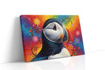 Vibrant Puffin Dreamscape birds canvas print gallery-wrapped landscape canvas studio shot