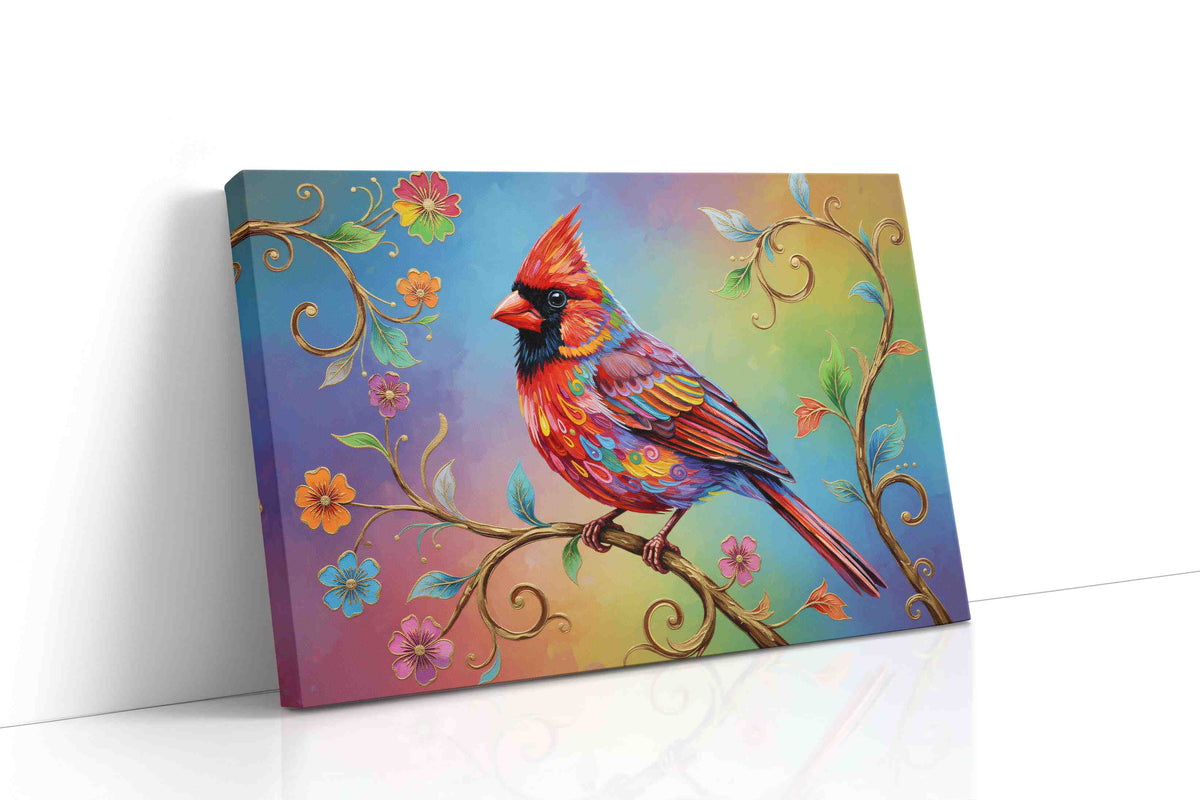 Vibrant Serenade birds canvas print, gallery-wrapped, ready to hang