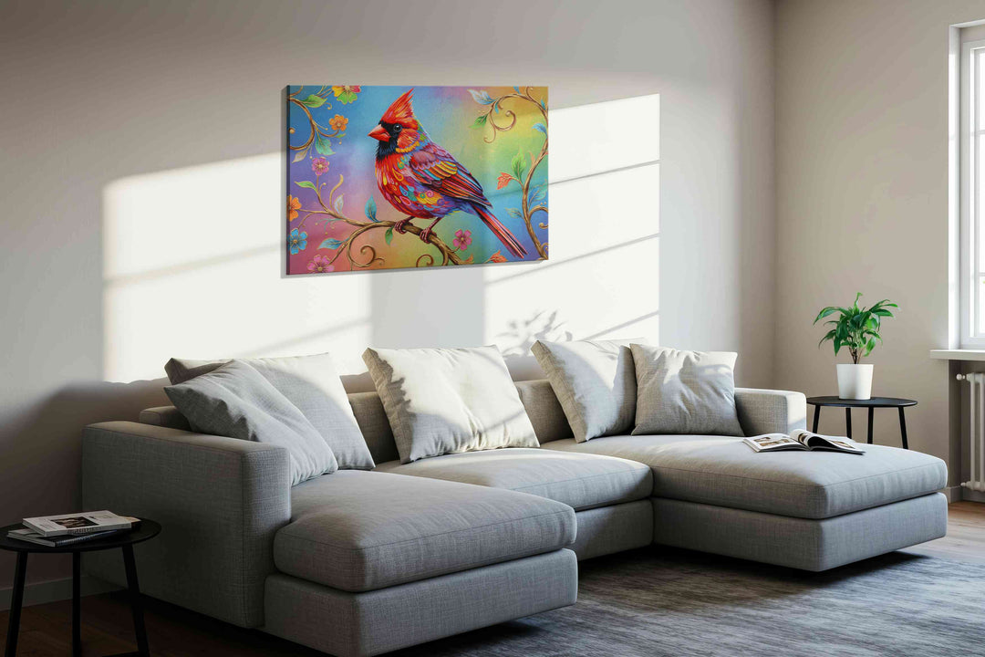 Vibrant Serenade – birds canvas wall art, gallery-wrapped, ready to hang