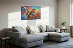 Vibrant Whispers of Winter – birds canvas wall art, gallery-wrapped, ready to hang