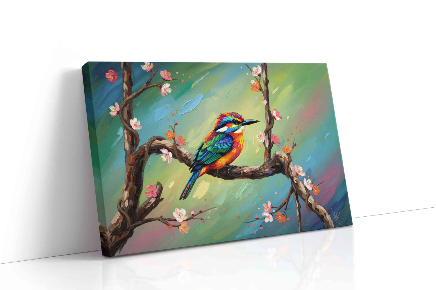 Whimsical Spring Songbird birds canvas print, gallery-wrapped, ready to hang