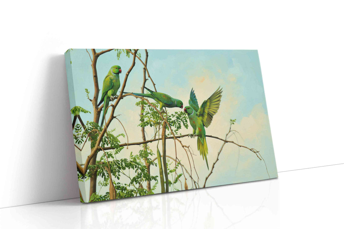 Whispers of the Wild Canopy birds canvas print gallery-wrapped landscape canvas studio shot