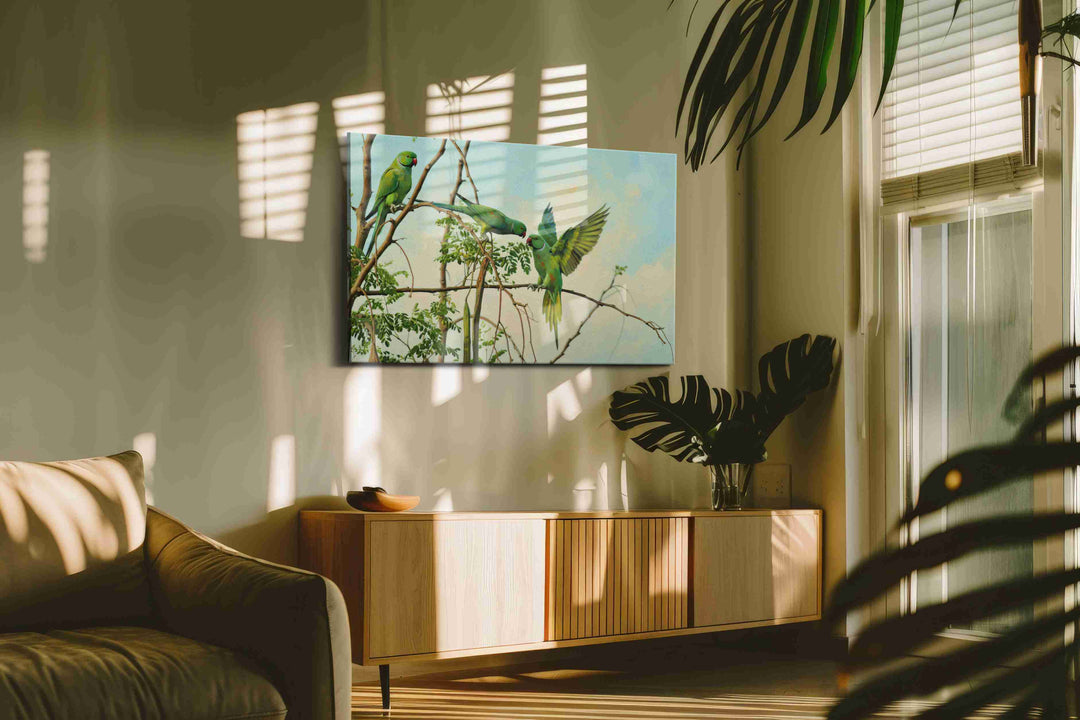 Whispers of the Wild Canopy – birds canvas wall art, gallery-wrapped, ready to hang
