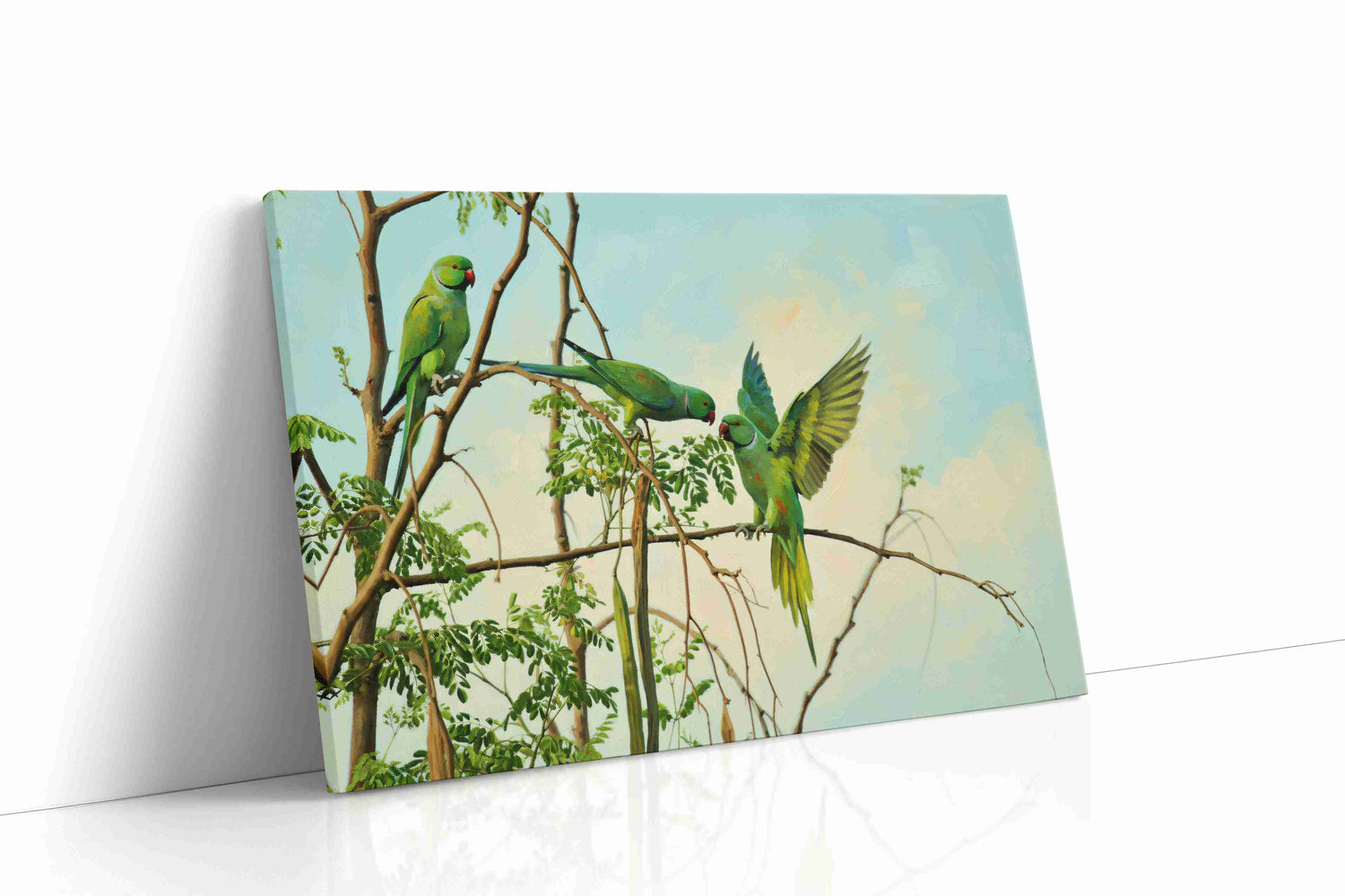 Whispers of the Wild Canopy birds canvas print, gallery-wrapped, ready to hang