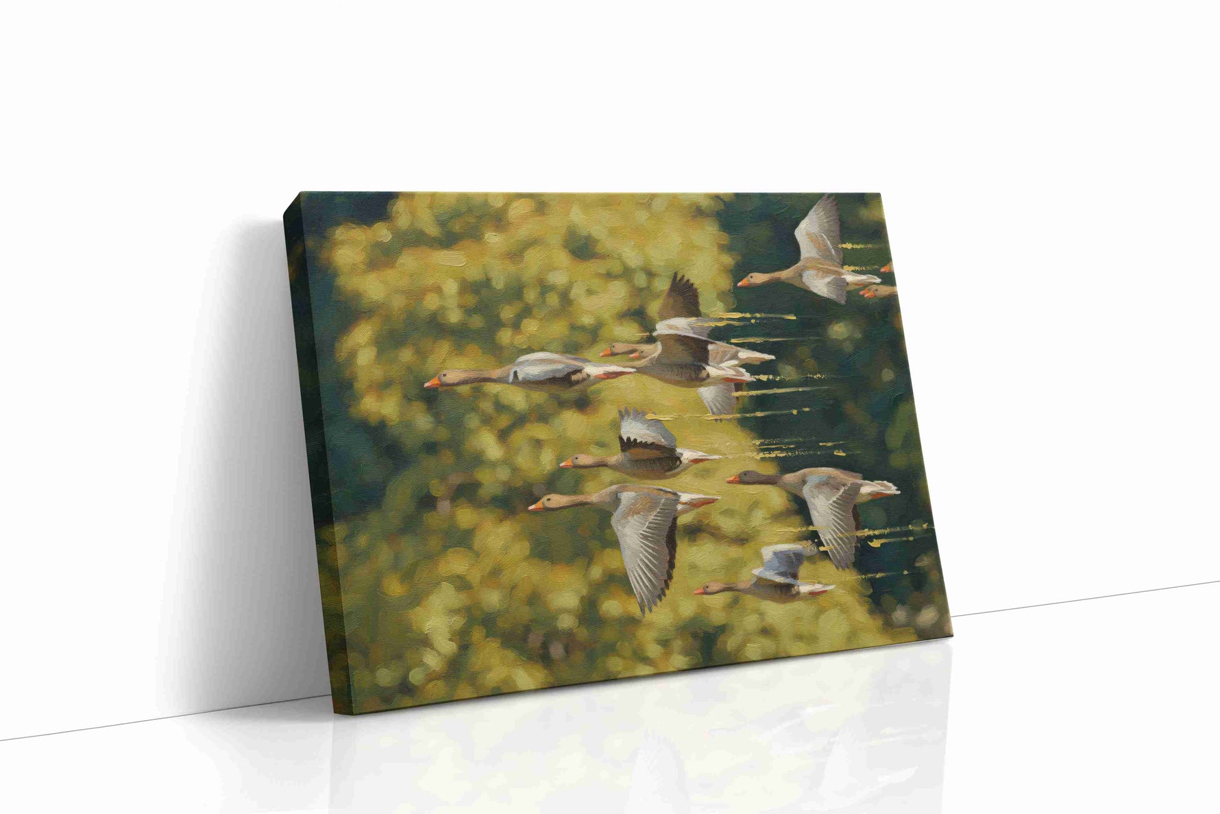 Wings of Freedom birds canvas print gallery-wrapped landscape canvas studio shot