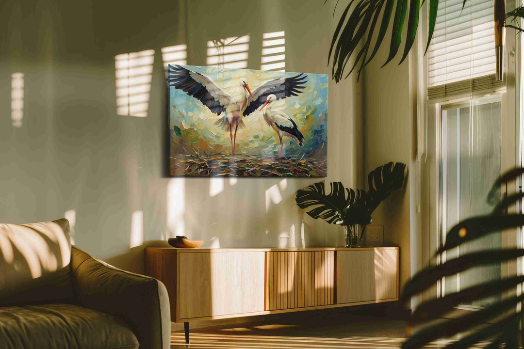 Wings of Grace – birds canvas wall art, gallery-wrapped, ready to hang