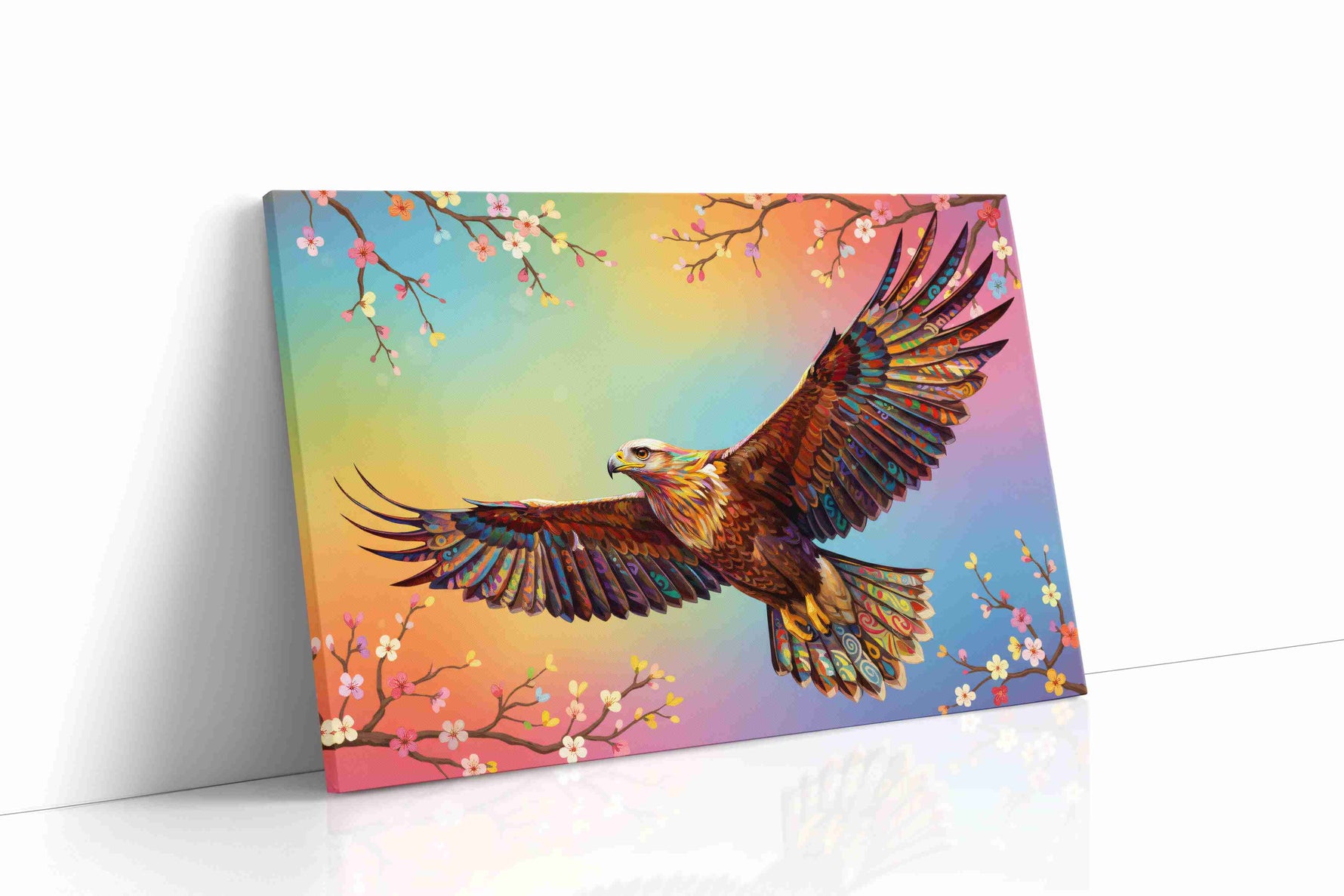 Wings of Vibrant Freedom birds canvas print gallery-wrapped landscape canvas studio shot