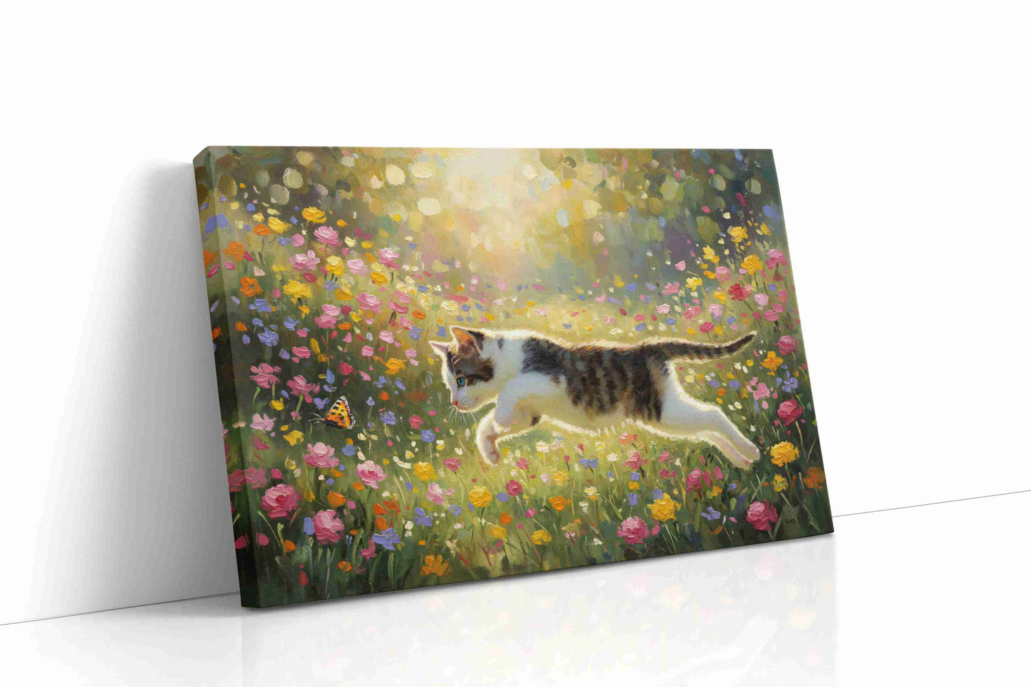 Chasing Dawn's Whimsy cats canvas print, gallery-wrapped, ready to hang