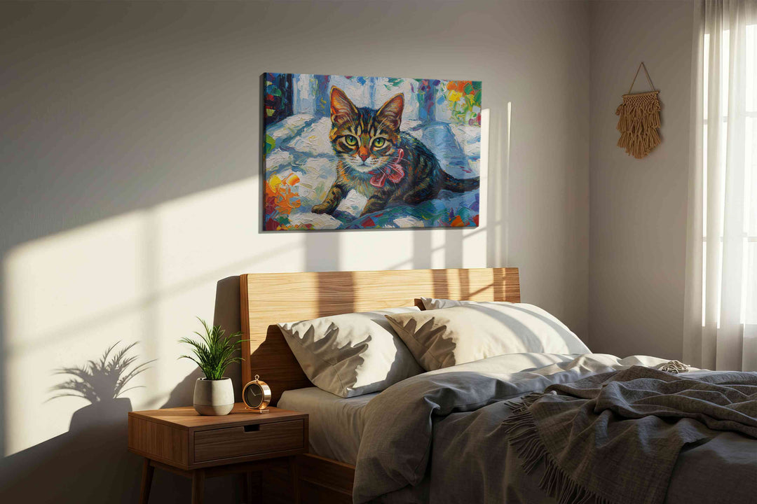 Colorful Whisker Symphony – cats canvas wall art, gallery-wrapped, ready to hang