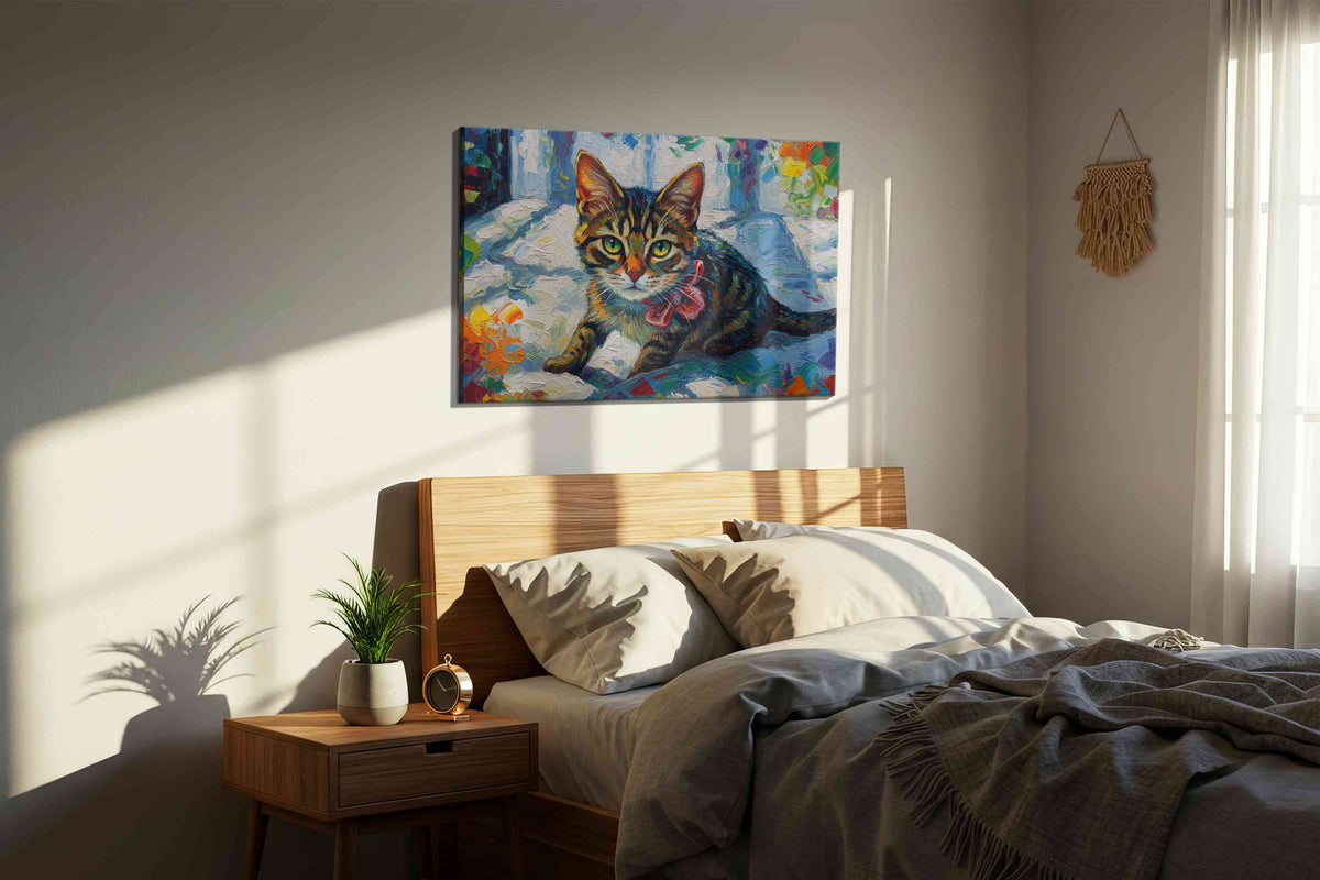 Colorful Whisker Symphony – cats canvas wall art, gallery-wrapped, ready to hang