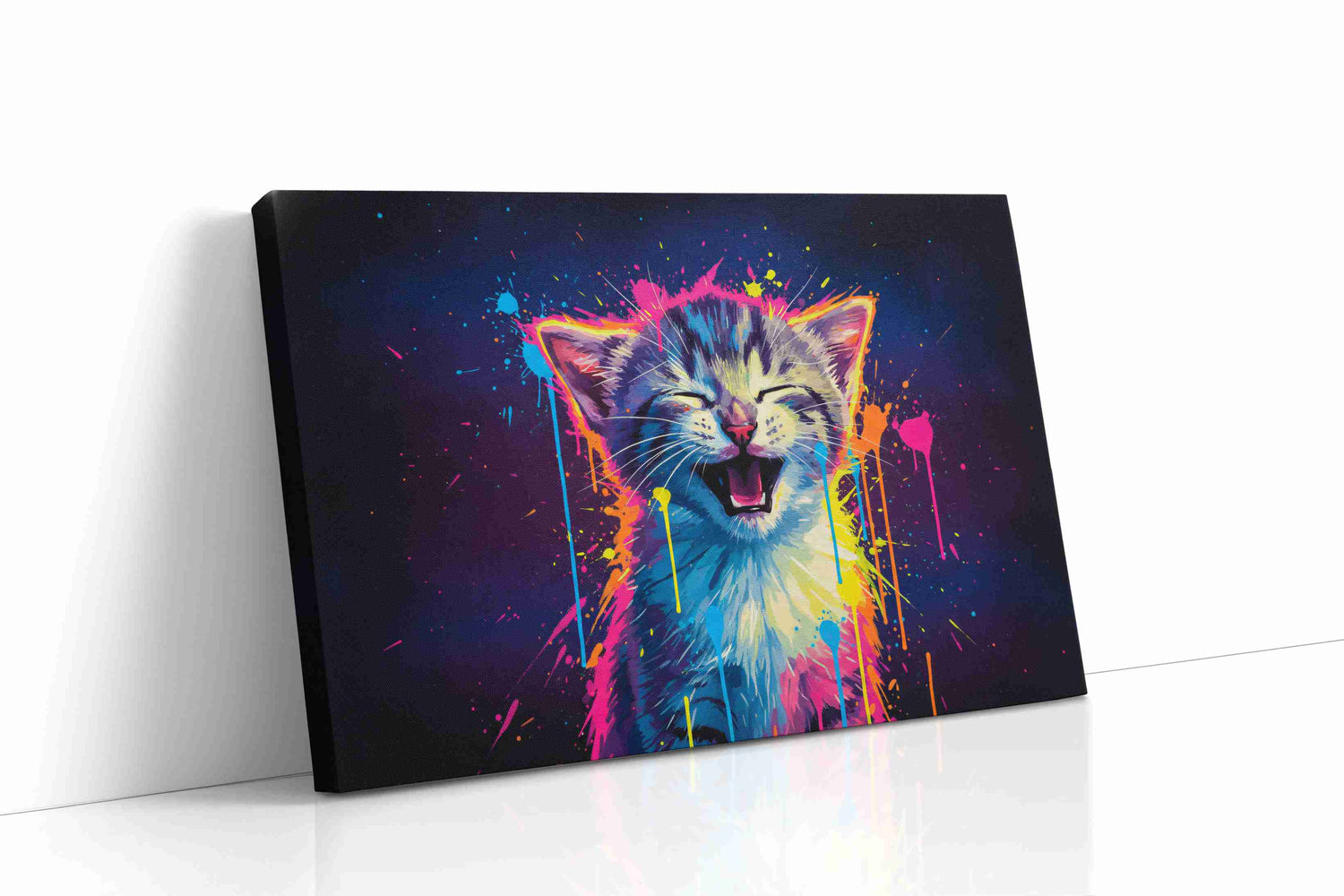 Cosmic Kitten Radiance cats canvas print, gallery-wrapped, ready to hang