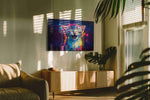 Cosmic Kitten Radiance cats canvas print, on wall, lifestyle preview