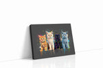 Feline Spectrum Symphony cats canvas print, gallery-wrapped, ready to hang