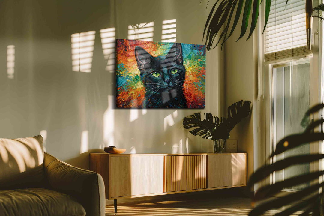 Luminous Feline Gaze – cats canvas wall art, gallery-wrapped, ready to hang
