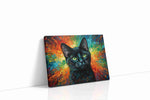 Luminous Feline Gaze cats canvas print, gallery-wrapped, ready to hang