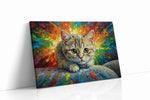 Radiant Whiskers cats canvas print gallery-wrapped landscape canvas studio shot