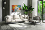 Rainbow Whiskers cats canvas print in a modern interior mockup