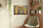 Spectral Whiskers of Serenity cats canvas print, hanging on wall