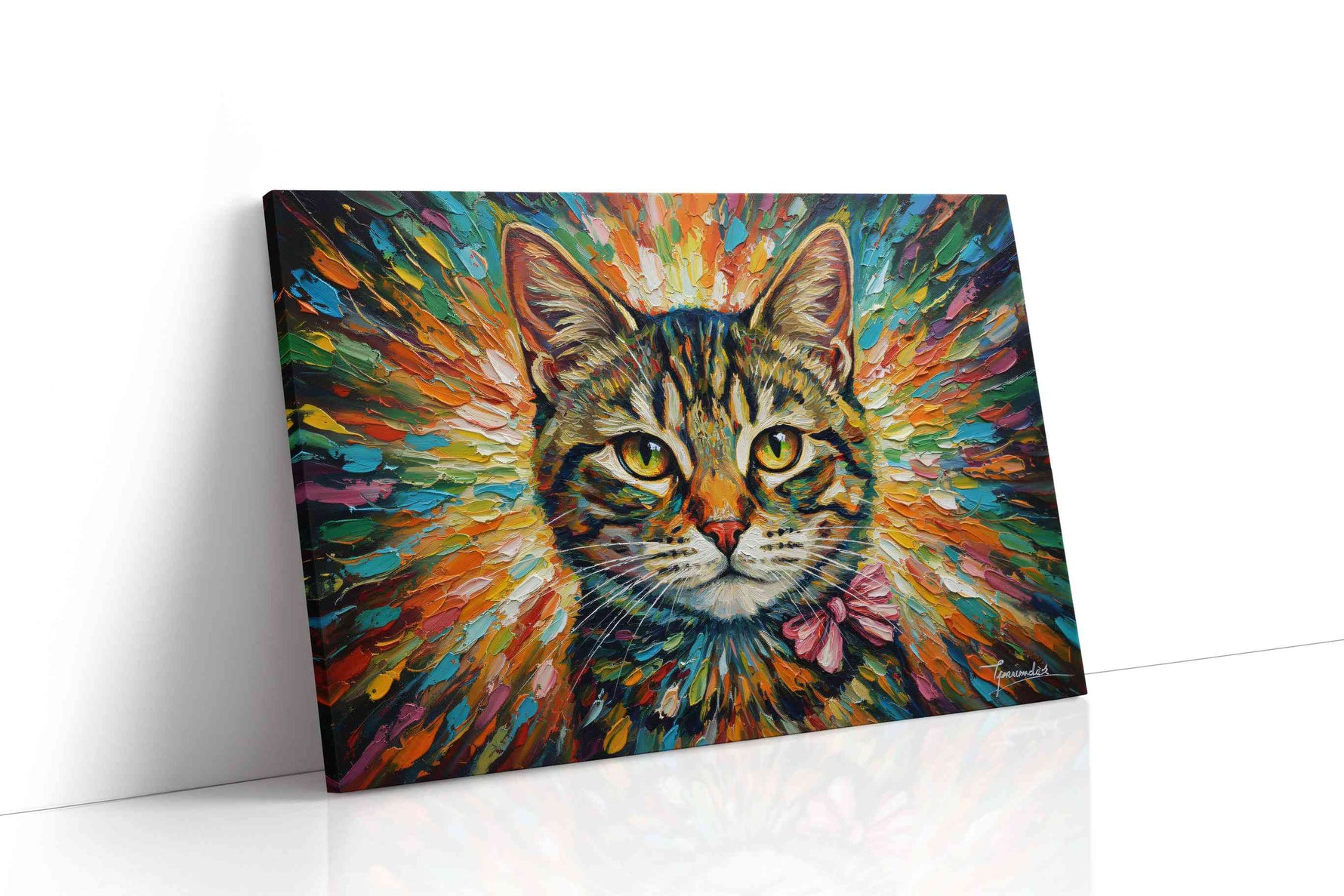 Spectral Whiskers of Serenity cats canvas print gallery-wrapped landscape canvas studio shot