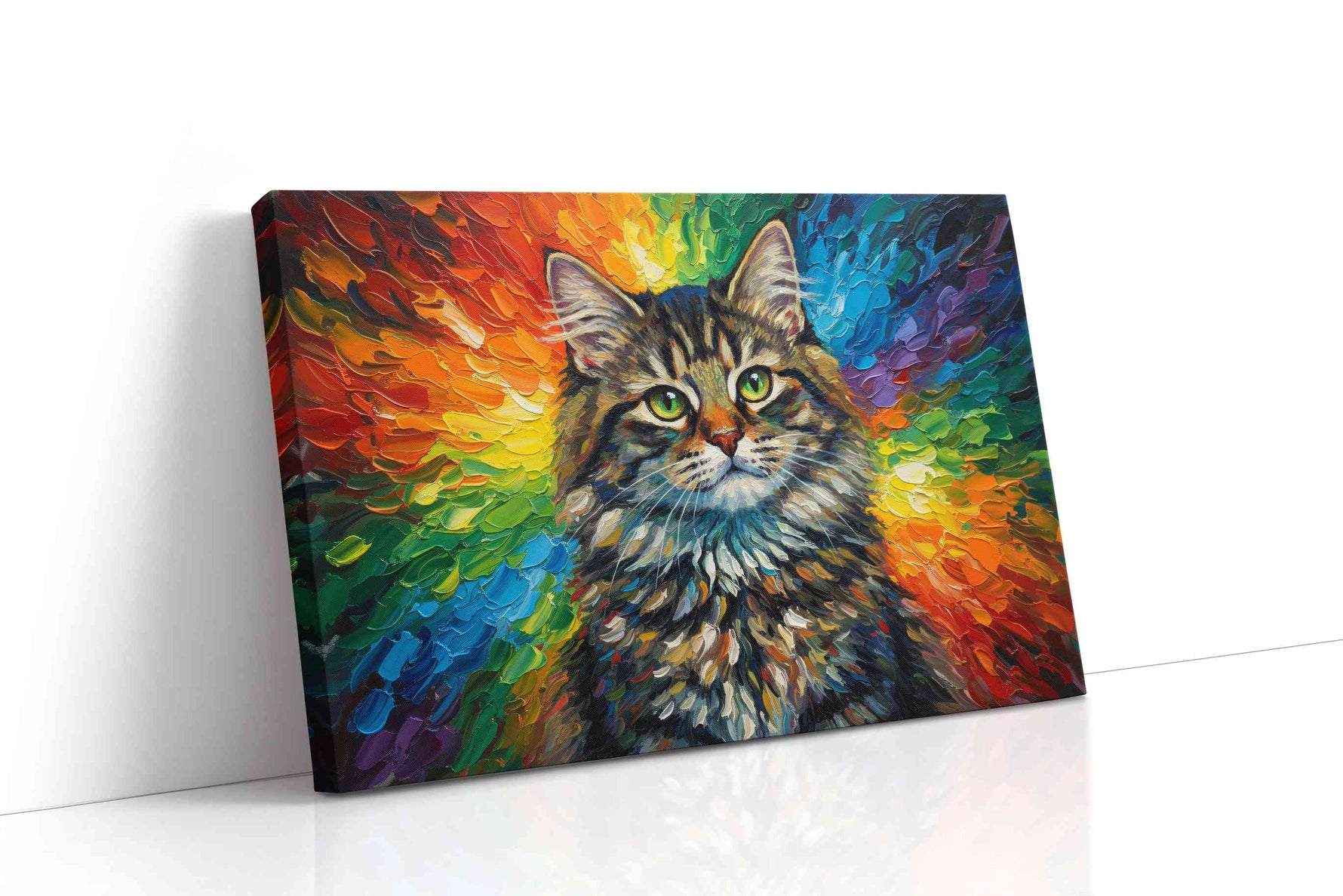 Spectrum Whiskers cats canvas print, gallery-wrapped, ready to hang