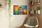 Spectrum Whiskers cats canvas print in a living room scene