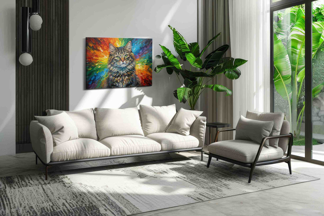 Spectrum Whiskers – cats canvas wall art, gallery-wrapped, ready to hang