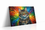Spectrum Whiskers cats canvas print gallery-wrapped landscape canvas studio shot