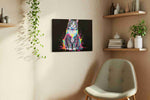 Technicolor Whiskers – cats canvas wall art, gallery-wrapped, ready to hang