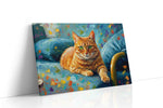 Vibrant Gaze of the Feline cats canvas print, gallery-wrapped, ready to hang