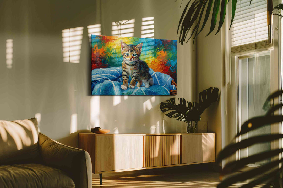 Vibrant Kitten Dreams – cats canvas wall art, gallery-wrapped, ready to hang