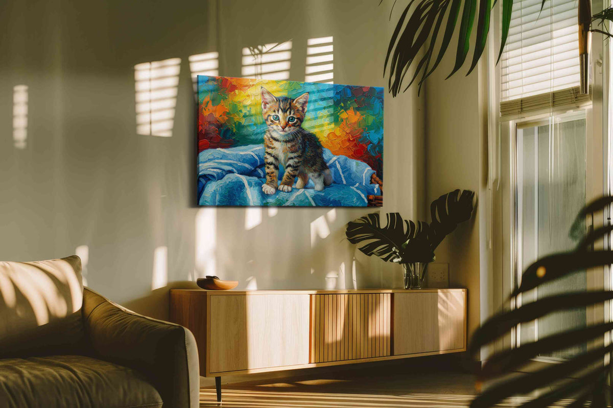 Vibrant Kitten Dreams – cats canvas wall art, gallery-wrapped, ready to hang