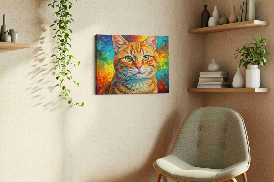 Vivid Feline Majesty – cats canvas wall art, gallery-wrapped, ready to hang