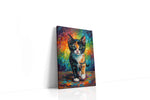 Whiskered Kaleidoscope Dream cats canvas print gallery-wrapped portrait canvas studio shot