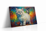 Whiskers Amidst the Rainbow cats canvas print gallery-wrapped landscape canvas studio shot