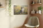 Whiskers in Wildflowers – cats canvas wall art, gallery-wrapped, ready to hang