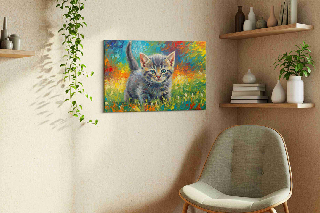 Whiskers in Wonderland – cats canvas wall art, gallery-wrapped, ready to hang