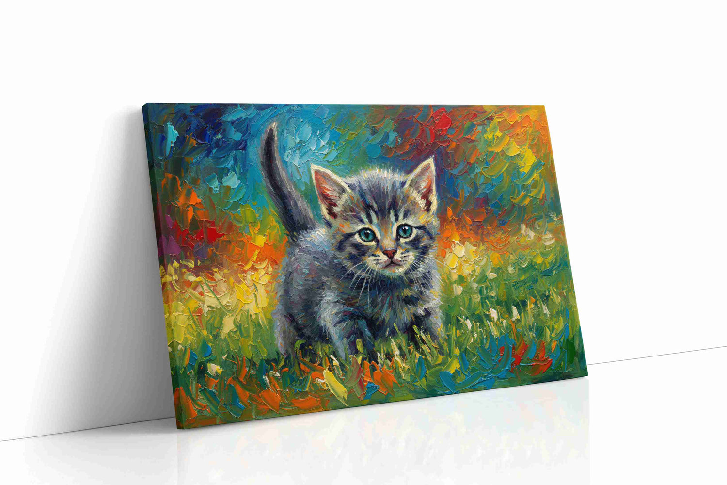 Whiskers in Wonderland cats canvas print, gallery-wrapped, ready to hang