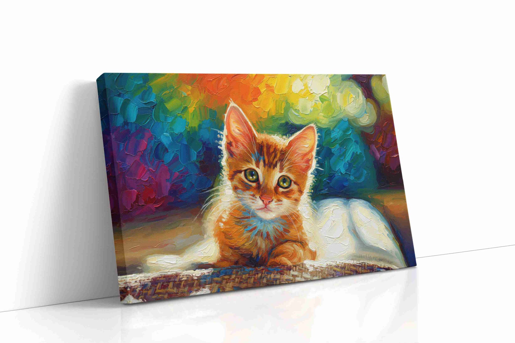 Whiskers in Wonderland II cats canvas print, gallery-wrapped, ready to hang