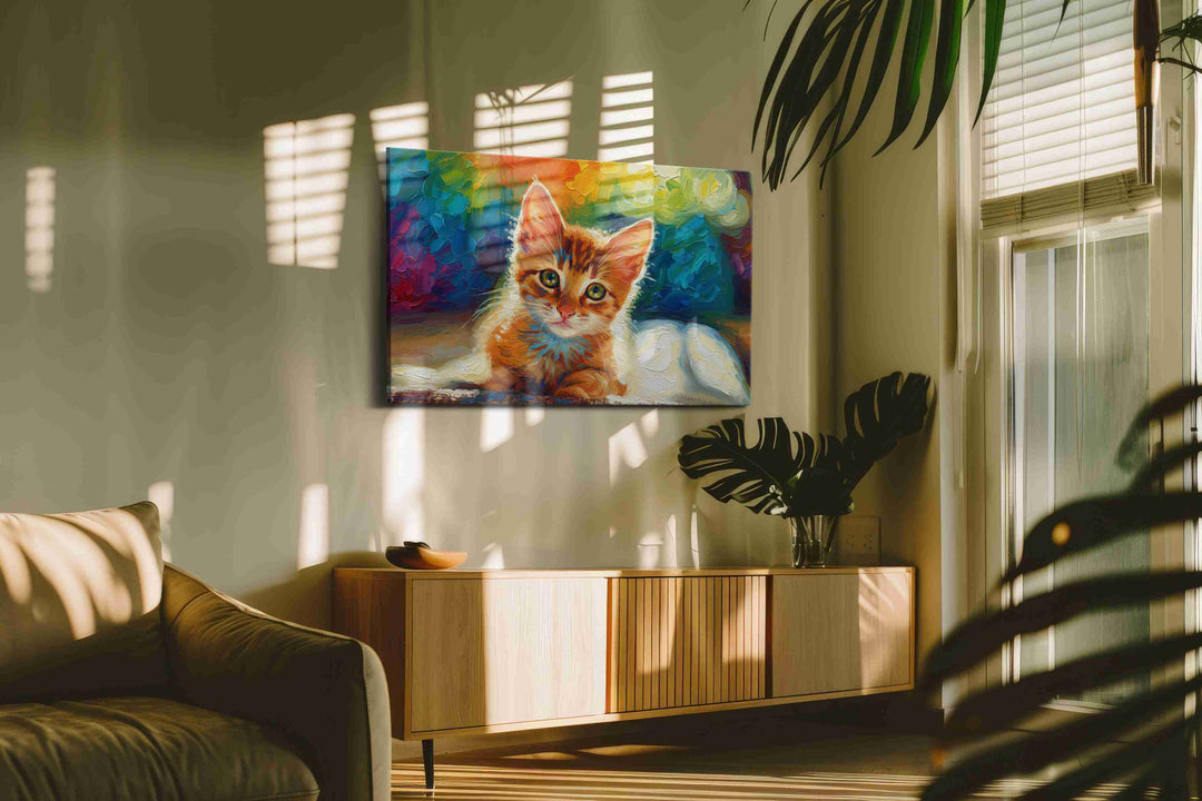 Whiskers in Wonderland II – cats canvas wall art, gallery-wrapped, ready to hang