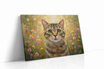 Whiskers in a Wildflower Dream cats canvas print gallery-wrapped landscape canvas studio shot