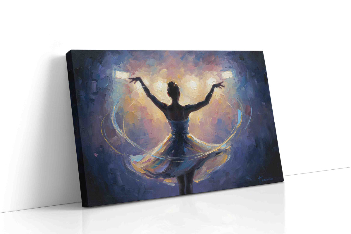 Dance of Luminescence dancing canvas print gallery-wrapped landscape canvas studio shot